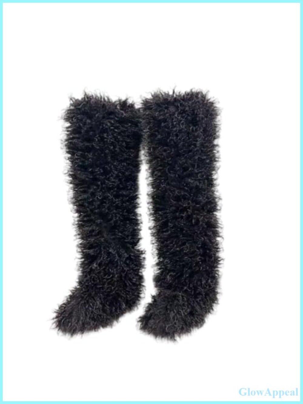 Thigh High Faux Fur Boots Over the Knee Fluffy Winter Boots Women